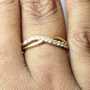 Bague en Or Jaune 18K Taille-52