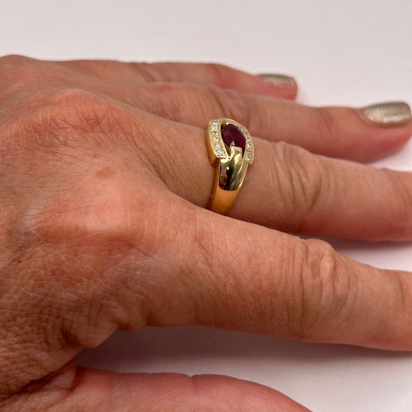 Bague en Or Jaune 18k Taille-56