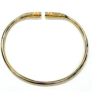 Bracelet jonc malgache en or jaune 18 carats – 6,5 cm