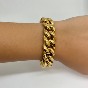 Bracelet Gourmette en Or Jaune 18k - 38 G