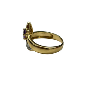 Bague Empierrée en Or Jaune et Or Blanc 18K