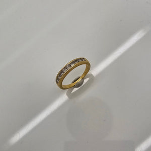 Bague demi tour en Or jaune 18K - Taille 57 - 4G