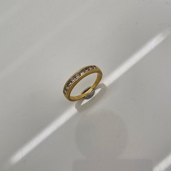 Bague demi tour en Or jaune 18K - Taille 57 - 4G