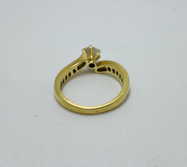 Bagues Solitaire Or Jaune 18 K - Taille 51 - 3.60 G