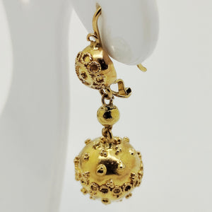 Boucles d'Oreilles Pendantes en Or Jaune 18K - 4.95gr