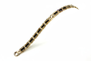 Bracelet maillon miroir or jaune et blanc 18k - 20.17 G