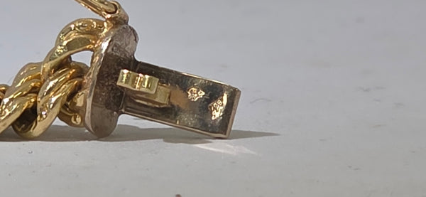 Bracelet jonc gourmette or jaune 18K 11.69 Grs