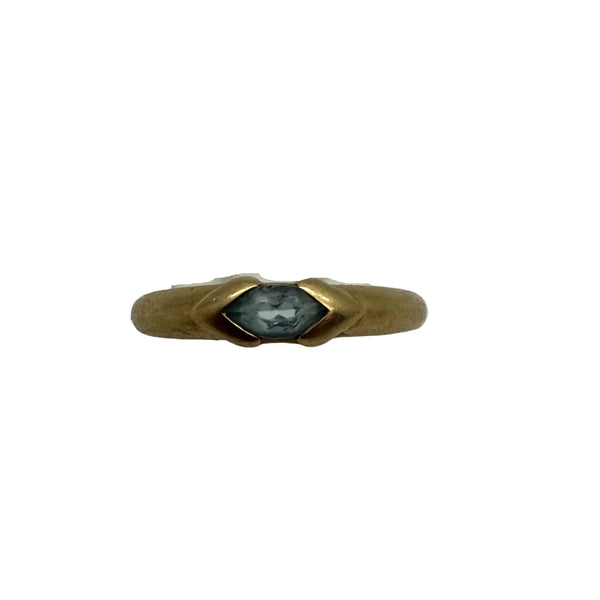Bague Solitaire en Or Jaune 18K - Taille 55 - 1.81 Grs