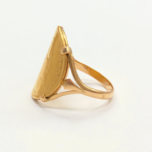 Bague  Or Jaune 18k Poids -5.33 Grs Taille -55