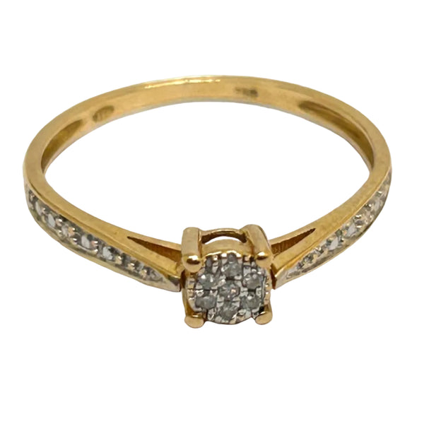 Bague Solitaire or jaune 18K - 1.32Grs  - T50