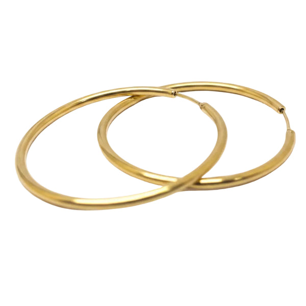 Boucles d'oreilles Créoles en Or Jaune 18
