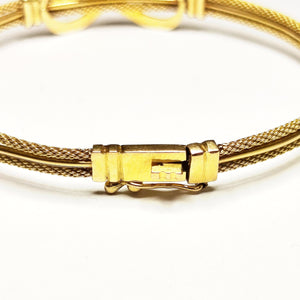 Bracelet Jonc Fantaisie en Or Jaune 18k 10.74 Grs