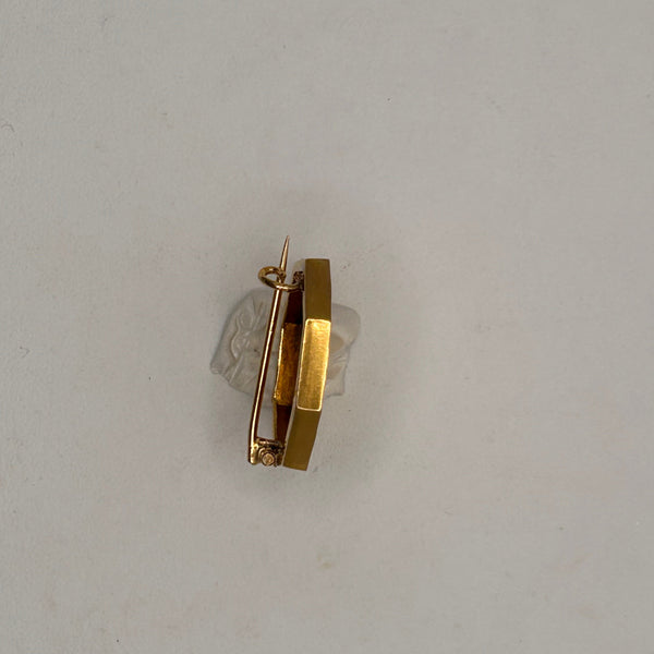 Pendentif Broche Ancienne Or Jaune 18K 2.36 Grs