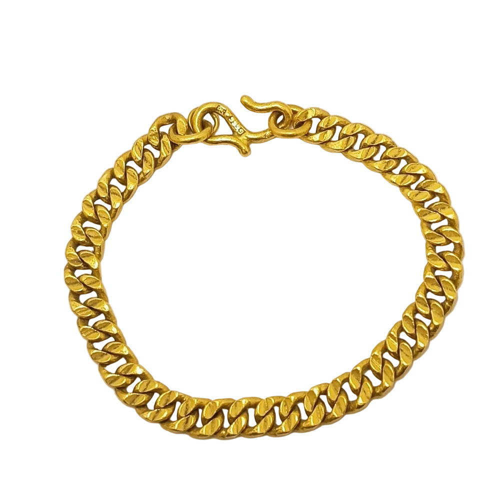 Bracelet Gourmette Or Jaune 24K