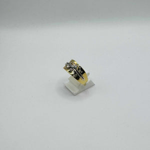 Bague Or Jaune 18 Carats avec Diamants - T 62