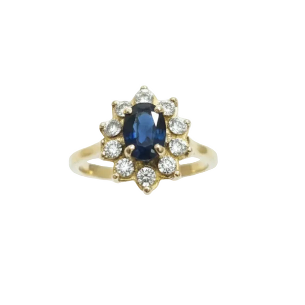 Bague Marguerite en Or Jaune 18k - 3.08 G - Taille : 52