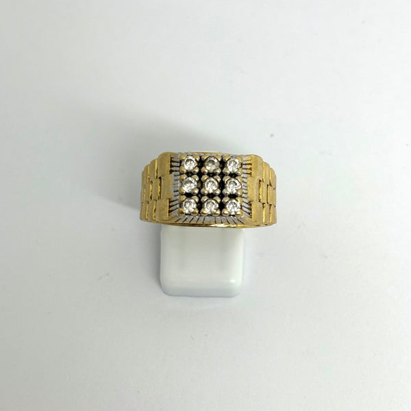 Bague Chevalière OR Jaune 18 K - Taille 60 - 9.71 G