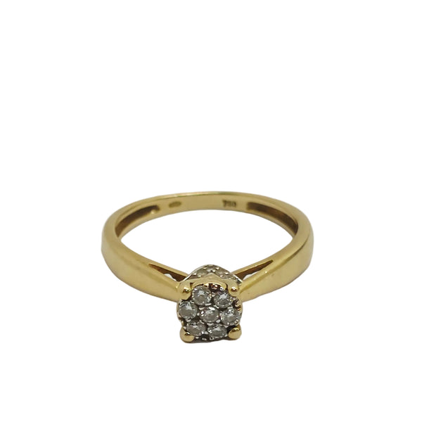 Bague Solitaire en or 18 carats avec diamants