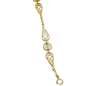 Bracelet Maillon Maille Filigrane Or Jaune 18K - 3.93Grs