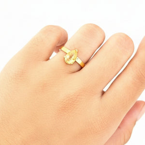 Bagues Solitaire en Or Jaune 18K - 1.95Grs - T52