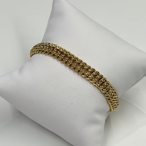 Bracelet en Or Jaune 18k à Maille Américaine