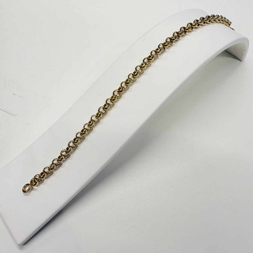 Bracelet Maille Jaseron en Or Jaune 18k - 6.66 Grs