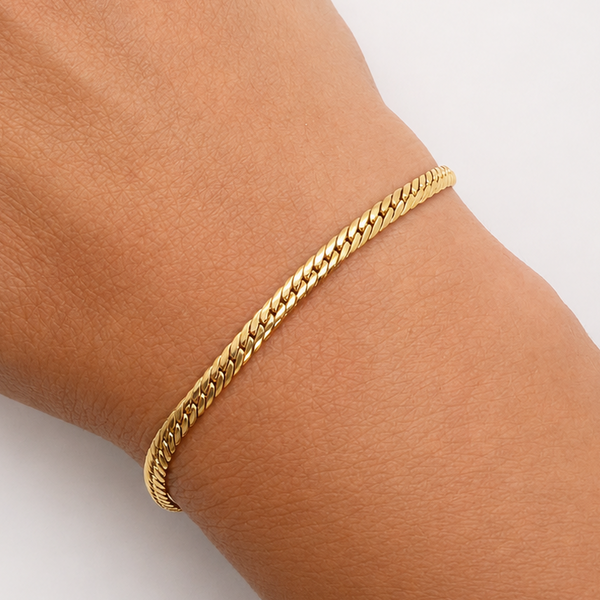 Bracelet Maille Gourmette Or Jaune 18 Carats