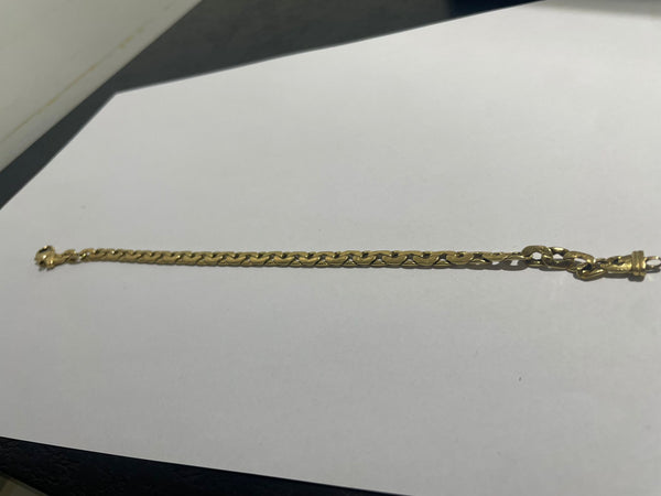 Bracelet Gourmette en Or Jaune 18K - 21 Cm