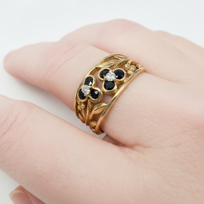 Bague en Or Jaune 18k - 4.30 G - Taille : 57