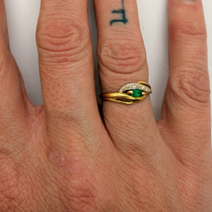 Bague en Or Jaune Oxyde de Zirconium Taille-51