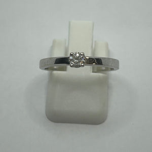 Bague Solitaire Or Blanc 18K 2.69 Grs
