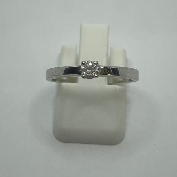 Bague Solitaire Or Blanc 18K 2.69 Grs