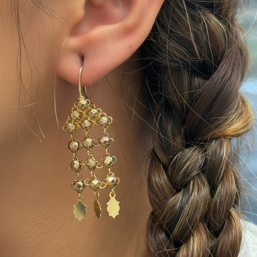Boucles d'oreilles dormeuses en or jaune