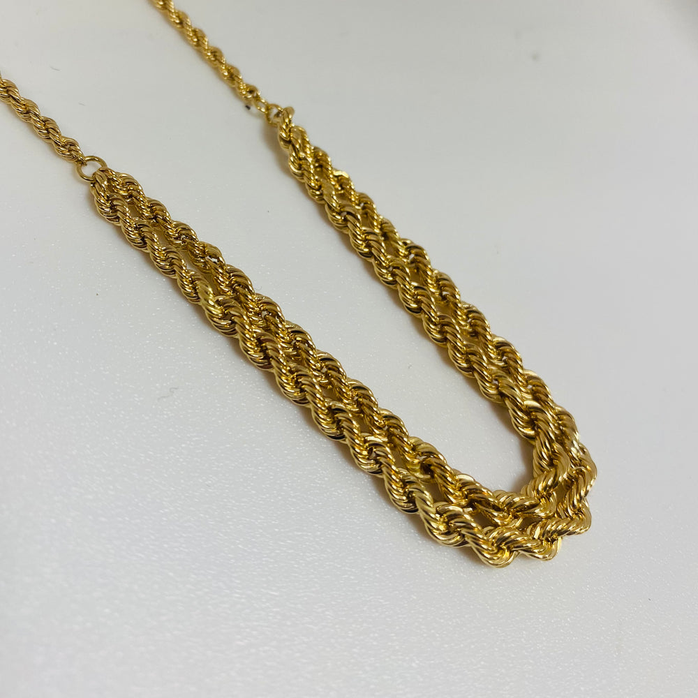 Collier Princesse en Or Jaune 18K Torsadé