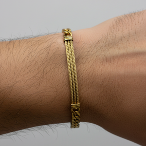 Bracelet Gourmette en Or Jaune 18K
