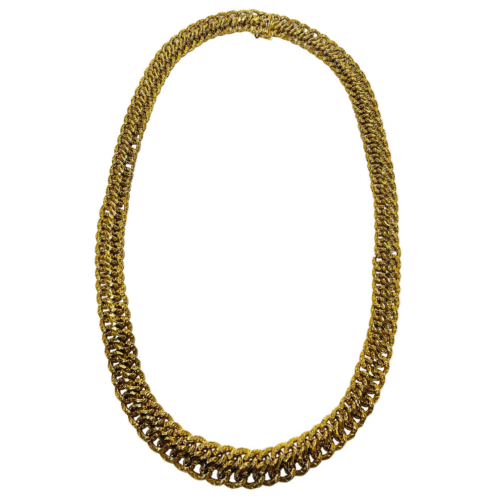 Collier maille Américaine en Or Jaune 18K