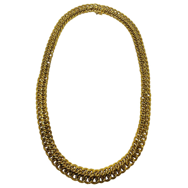 Collier maille Américaine en Or Jaune 18K