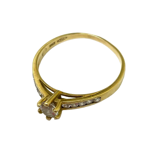 Bague Solitaire en Or Jaune 18k - 2 G