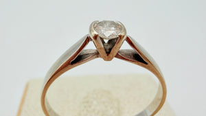 Solitaire en or blanc 18K - Taille 60 - 2.25 Grs