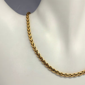 Collier Ras du Cou maille Palmier en Or Jaune 18 Carats