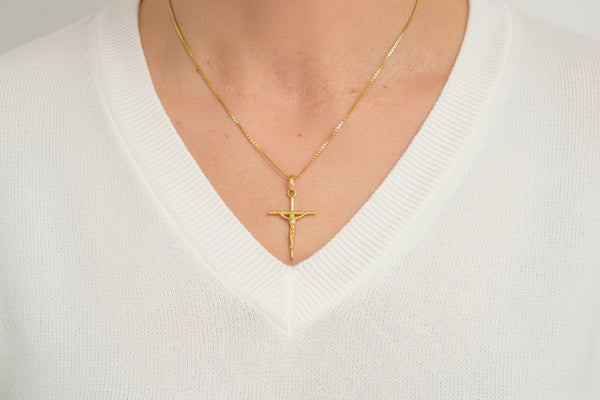 Pendentif Croix en Or Jaune 18 K  - 1.98 Grs