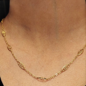 Collier en Or Jaune Maille Filigrane 18K