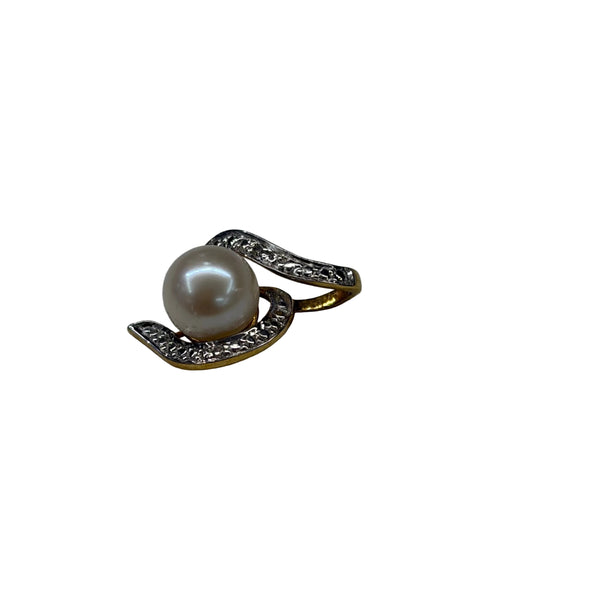 Pendentif Symbole en Or Jaune et Blanc 18K