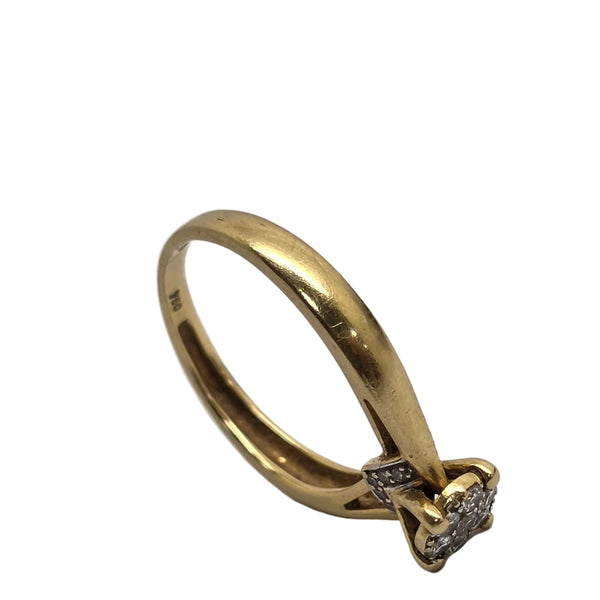 Bague Solitaire en or 18 carats avec diamants