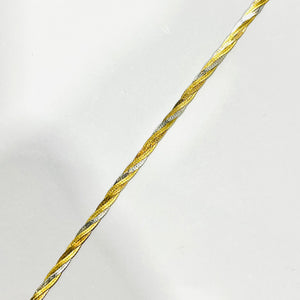 Bracelet trois or 18 carats en maillon tressé