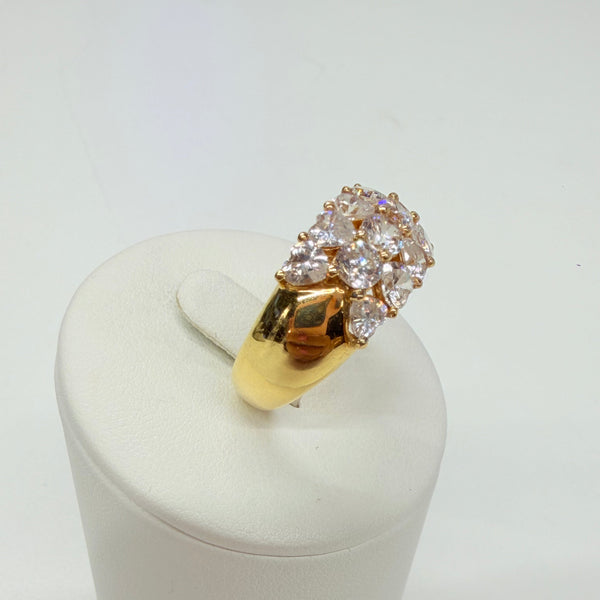 Bagues en or jaune 18k avec Oxyde de Zirconium