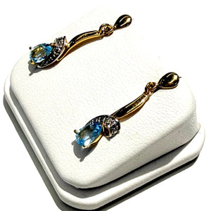 Boucles d'oreilles en or jaune et blanc 18k - 1.83 G