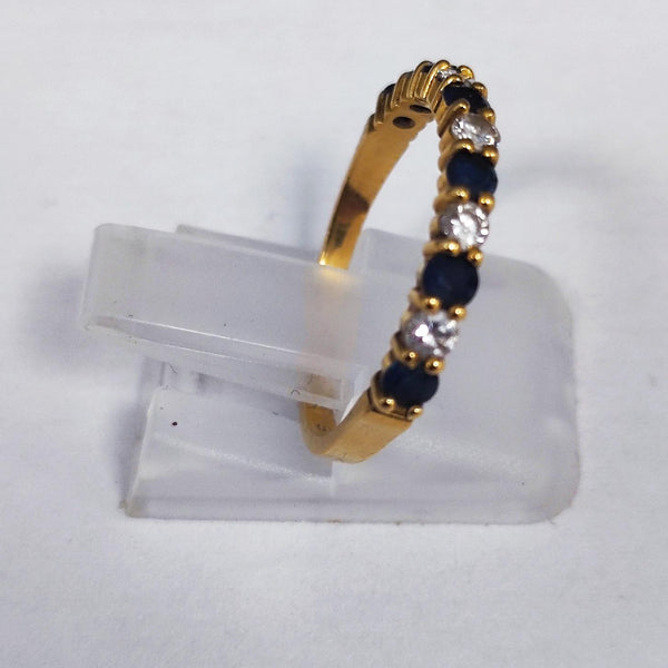 Bague demi tour en Or jaune 18K - Taille 53