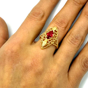 Bague Marquise Or Jaune 18 K -  4.31 G