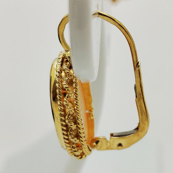 Boucles d'Oreilles Dormeuse en Or Jaune 18K
